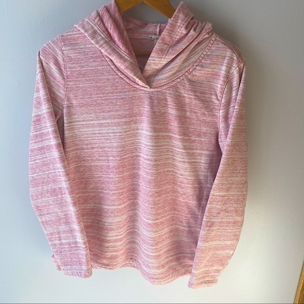 GAP Pink Heather Cotton Hoodie Sweatshirt Medium